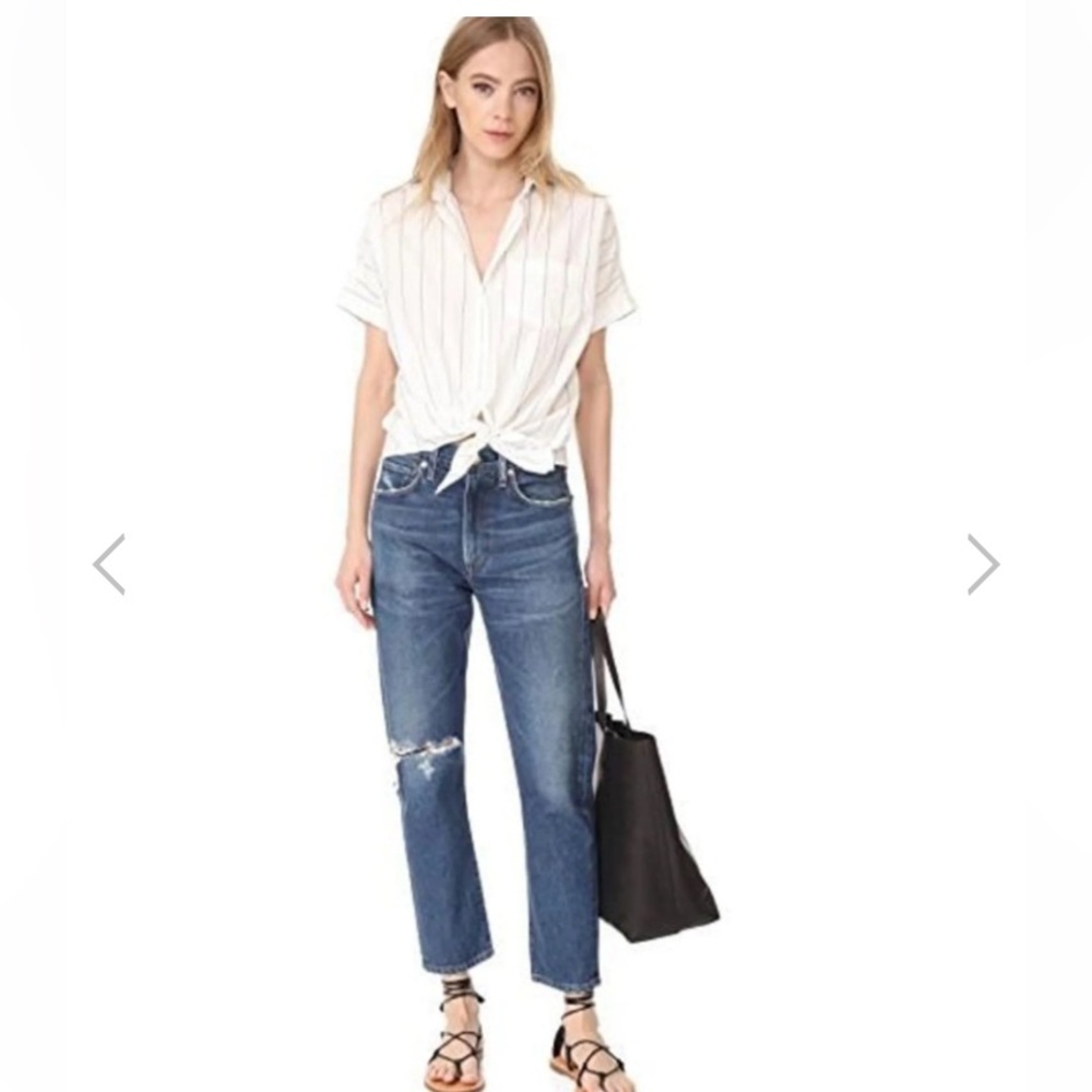 Citizens of Humanity size 27 Dree Crop High Rise slim straight jeans. {1192}